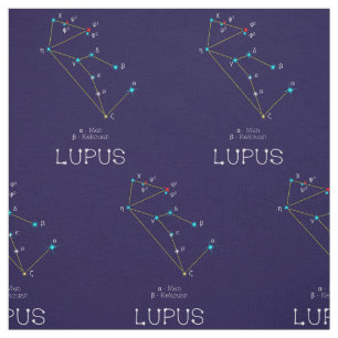 Sterrenbeeld Lupus of Wolf Stof