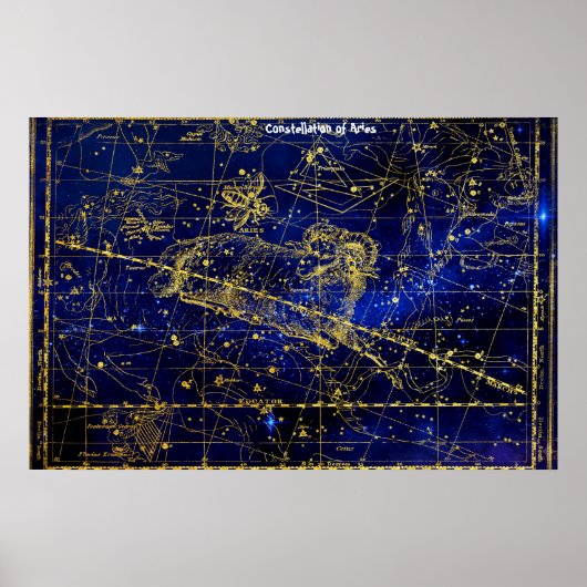 Sterrenbeeld Ram Poster (Voorkant)