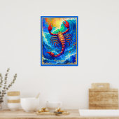 Sterrenbeeld Schorpioen komt op uit diepe wateren Poster (Keuken)