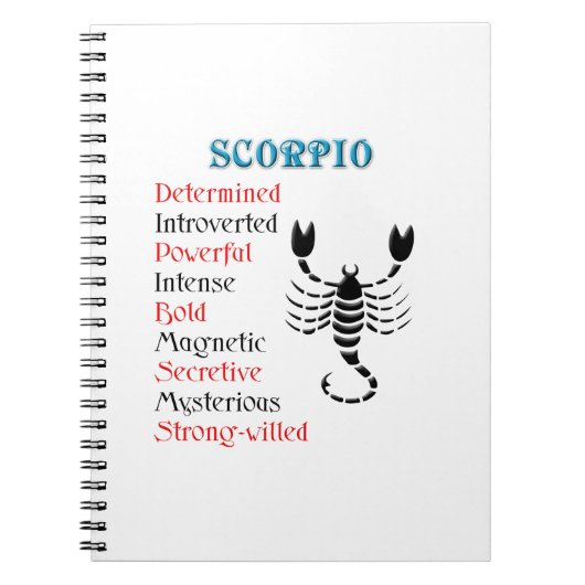 sterrenbeeld schorpioenhoroscoop notitieboek (Voorkant)