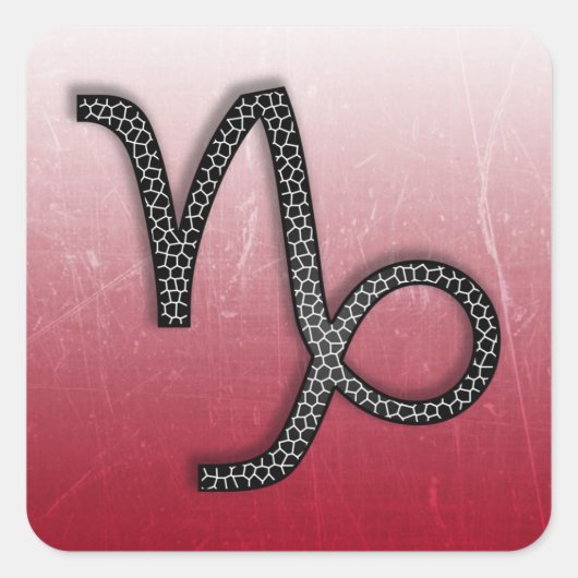 Sterrenbeeld Steenbok Geitensymbool en horoscoop Vierkante Sticker (Voorkant)