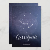 Sterrenbeeld Sterren Tafelnummer Cassiopeia (Voorkant / Achterkant)