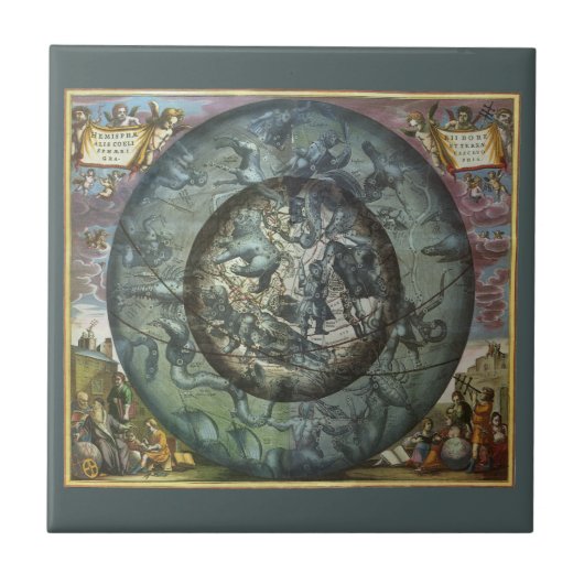  sterrenbeeld sterrenkunde tegeltje (Voorkant)