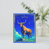 Sterrenbeeld Stier Geworteld in Aarde en Hemel Briefkaart (Staand voorkant)