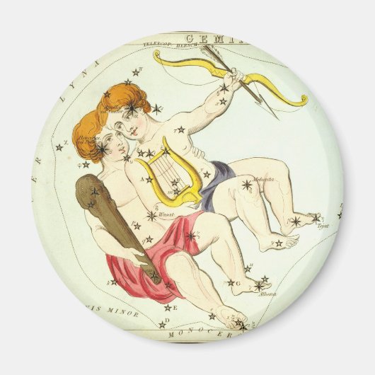 Sterrenbeeld: Tweelingen Magneet (Voorkant)