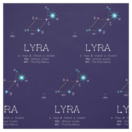 Sterrenbeeld van Lyra Stof (Swatch)