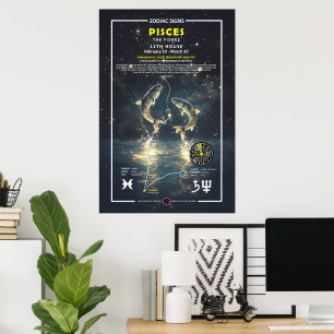 sterrenbeeld Vissen Poster