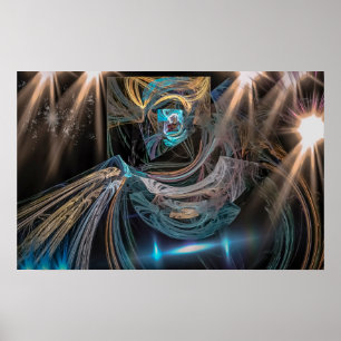 sterrenbeeld Waterman Fractal Art Poster