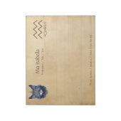 Sterrenbeeld Waterman + hemelkat Notitieblok (Gedraaid)