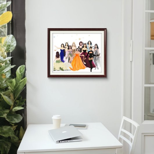 Sterrenbeelden, mode schets, kunstwerk, landschap, poster