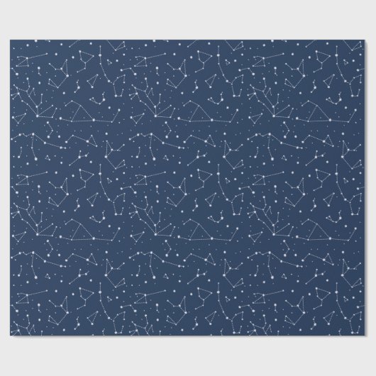 Sterrenbeelden Sterrenhemel Cadeaupapier (Vlak)