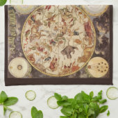 Sterrenbeelden,  sterrenkunde, Frederik de Wit Theedoek (Gevouwen)