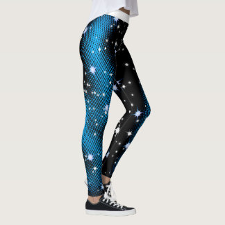 Sterrenblauw stippenpatroon op (uw kleur) leggings