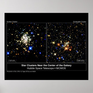 Sterrencluster en Quintuplet Star-cluster voor Arc Poster