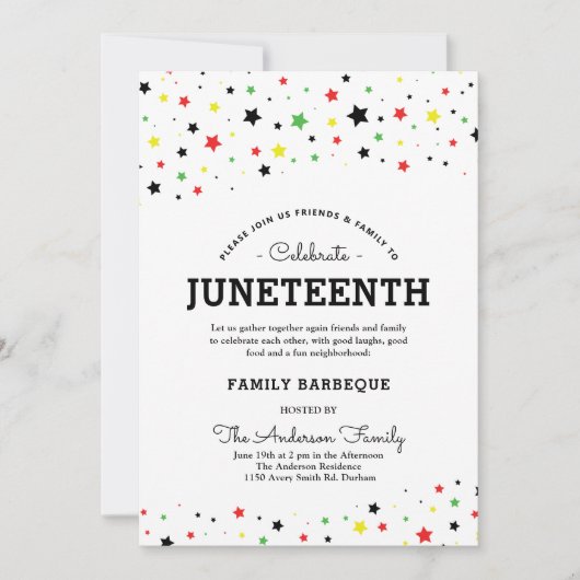 Sterrencluster | Juneteenth-evenement BRYG-kleuren Kaart (Voorkant)