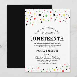 Sterrencluster Juneteenth-evenement BRYG-kleuren Kaart