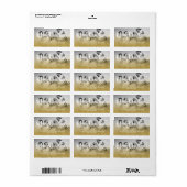 Sterrenfoto van Merry kerstpenseel Etiket (Full Sheet)