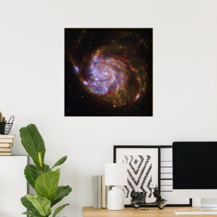 Sterrengeboorte in het Pinwheel: M101 Galaxy Poster