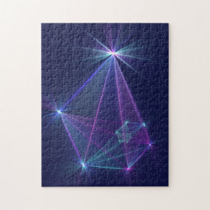 Sterrengestel, abstracte fantasie fractale kunst legpuzzel