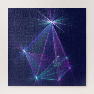 Sterrengestel, abstracte fantasie fractale kunst legpuzzel