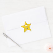 Sterrengezicht Ronde Sticker (Envelop)
