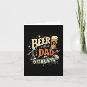 Sterrengids bier vader vaderdag retro 70s kaart