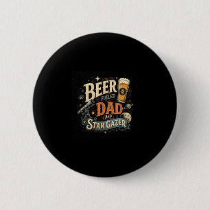 Sterrenguur bier vader vaderdag retro 70s ronde button 5,7 cm
