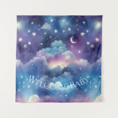 Sterrenhemel Adoptie Douche Achtergrond Wandkleed (Voorkant)