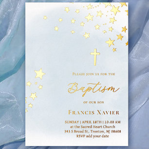 sterrenhemel Doop Folie Uitnodiging