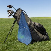 Sterrenhemel illustratie golfhanddoek (Groen)