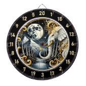 Sterrenhemel Lijsten sierlijke witte olifant Dartbord (Voorkant)