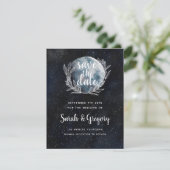 Sterrenhemel Monogram Save the Date (Staand voorkant)