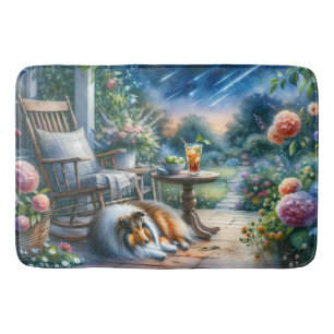 Sterrenhemel Tuin Veranda Sheltie Droom Badmat
