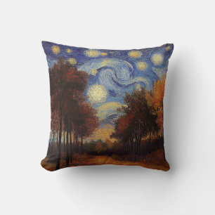 Sterrenherfstbos - Artistieke Worpkussen Kussen