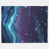 Sterrenheuvels nacht fleece deken (Voorkant (Horizontaal))