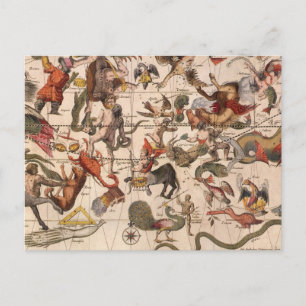  sterrenkaart van Constellation door Backer en Bro Briefkaart