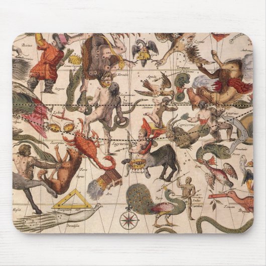 sterrenkaart van Constellation door Backer en Bro Muismat (Voorkant)