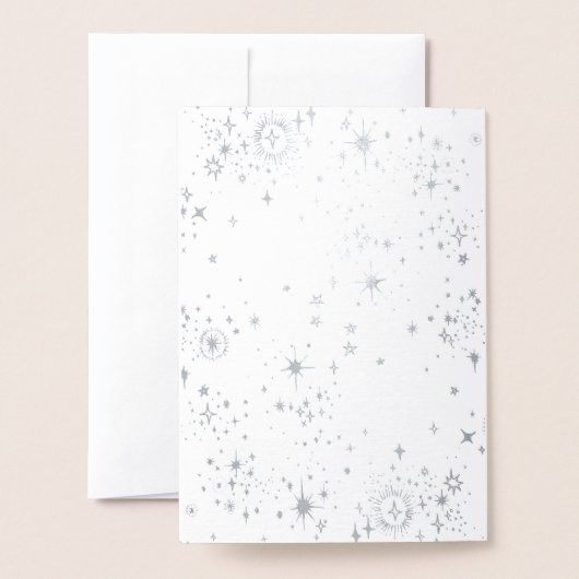 Sterrenkerstvakantie Folie Kaarten (Met envelop)