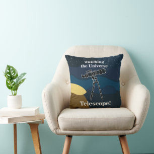 sterrenkijker met nachtelijke sterrenhemel kussen