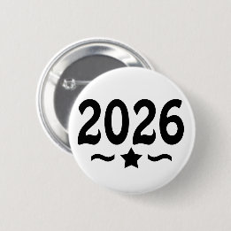Sterrenklasse van Afstuderen 2026 Ronde Button 5,7 Cm