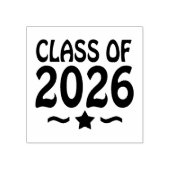 Sterrenklasse van Afstuderen 2026 Rubberstempel (Afrduk)