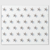 Sterrenkoppel Witte Bruiloft  Cadeaupapier (Vlak)