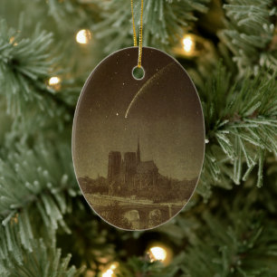  sterrenkunde, Donati-komeet boven Parijs in 1858 Keramisch Ornament