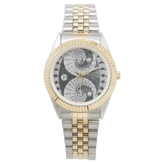  sterrenkunde Kircher Lunation Horloge (Voorkant)