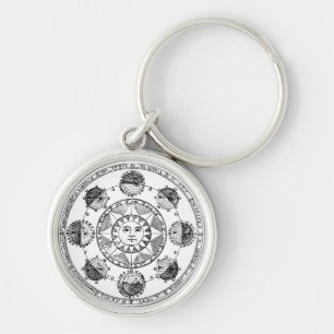 sterrenkunde Zodiac Wheel Sleutelhanger