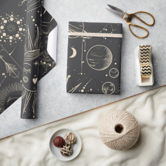 sterrenkundepatroon cadeaupapier
