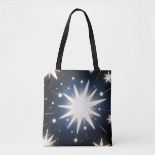 Sterrenlicht barst ,stralend kosmisch patroon draagtas
