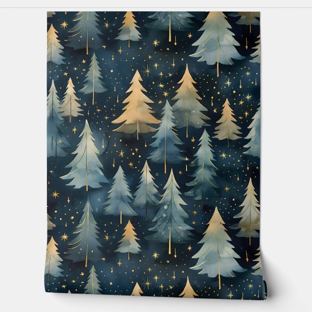 Sterrenlicht Evergreen Dreams Botanisch Behang (Afrollen)