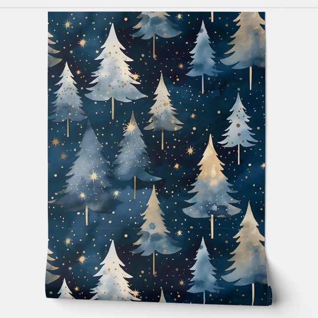 Sterrenlicht Evergreen Dreams Botanisch Behang (Afrollen)