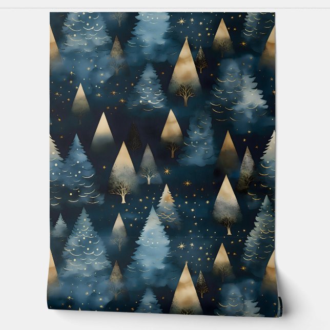 Sterrenlicht Evergreen Dreams Botanisch Behang (Afrollen)